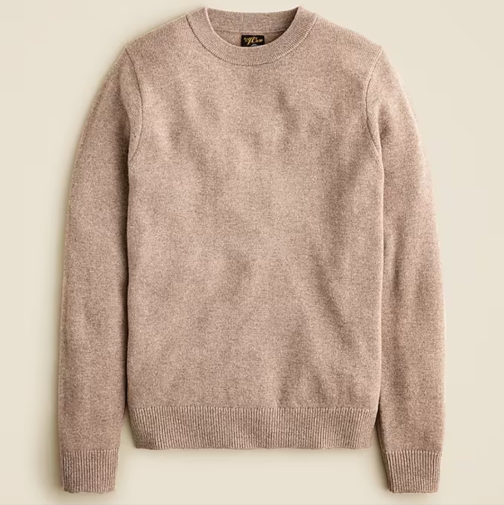 J. Crew cotton cashmere crew neck knit sweater Large